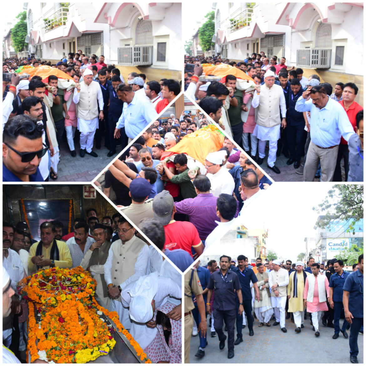 ✍️✍️मुख्यमंत्री पुष्कर सिंह धामी वन विकास निगम कैलाश गहतोड़ी के आवास पहुंचकर उनके निधन पर पार्थिव शरीर पर पुष्प अर्पित कर श्रद्धांजली दी👉