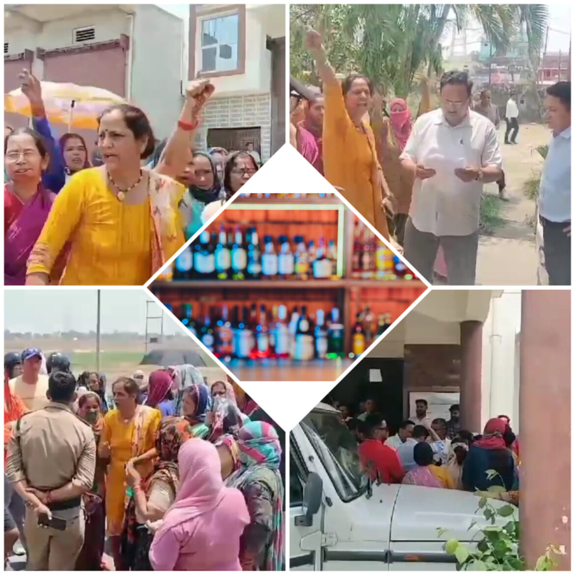 ✍️✍️आबादी क्षेत्र में शराब की दुकान खुलने को लेकर ग्रामीणों में आक्रोश तहसील परिसर में पहुंचकर किया प्रदर्शन👉🥃