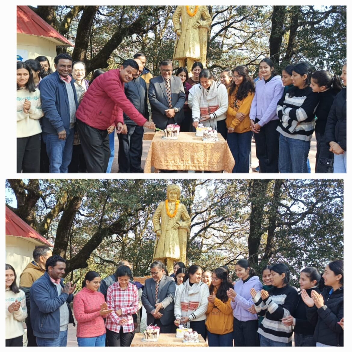 ✍️कुमाऊँ विश्वविद्यालय का 51वां स्थापना दिवस मनाया गया ।मिष्ठान किया वितरण👉