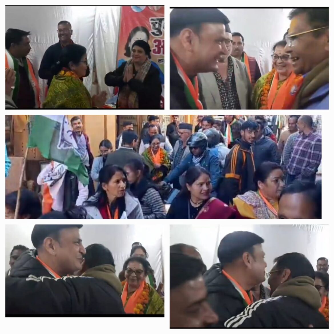 ✍️कांग्रेस प्रत्याशी डॉ खेतवाल ने किया जनसंपर्क।पूर्व विधायक संजीव आर्या कांग्रेसी नेता व भाजपा नेता पूर्व मंडल अध्यक्ष, वर्तमान समिति मंडी के सलाहकार मनोज जोशी मिले एक दूसरे के गले👉