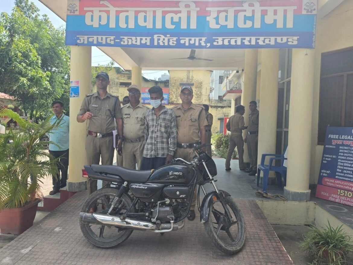 ✍️चोरी की मोटरसाइकिल के साथ 19 वर्षीय युवक गिरफ्तार👉